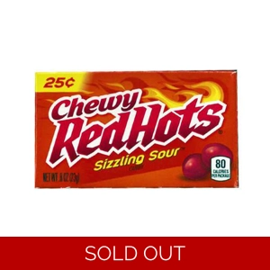 Chewy Red Hots Sizzling Sour Candy - 23g Box
